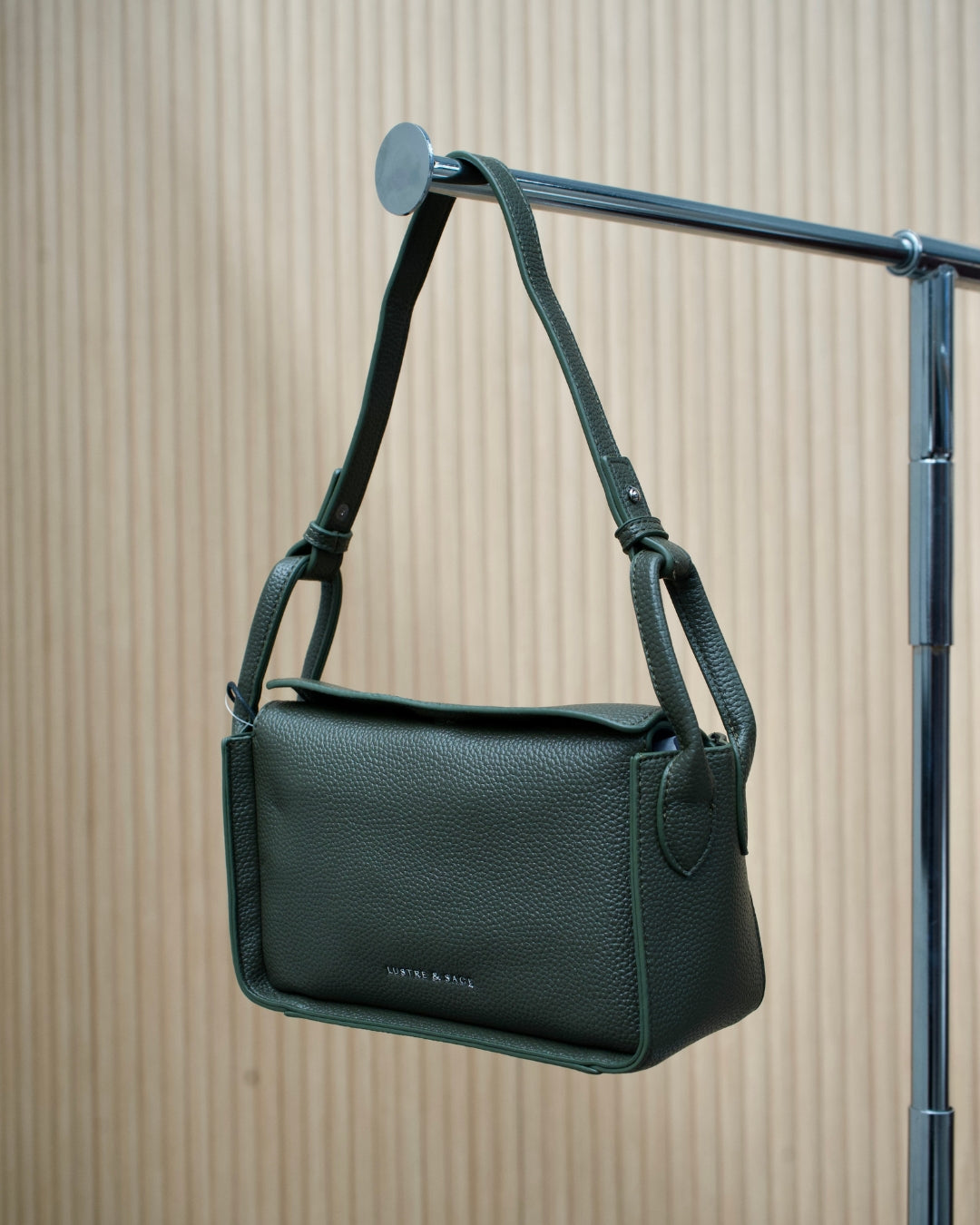 Jesselle Curve Shoulder Bag - Olive