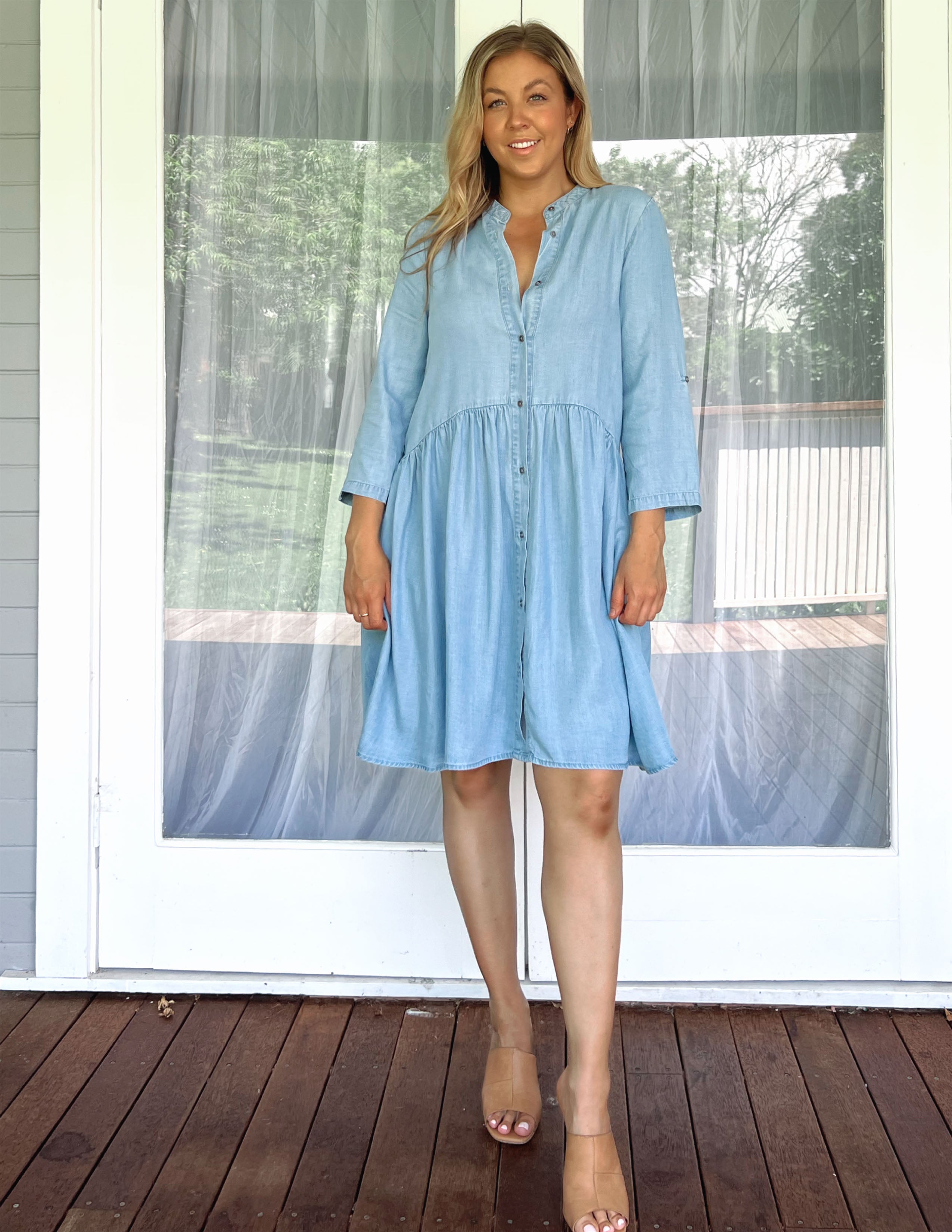 Willow Shirt Dress - Blue Wash