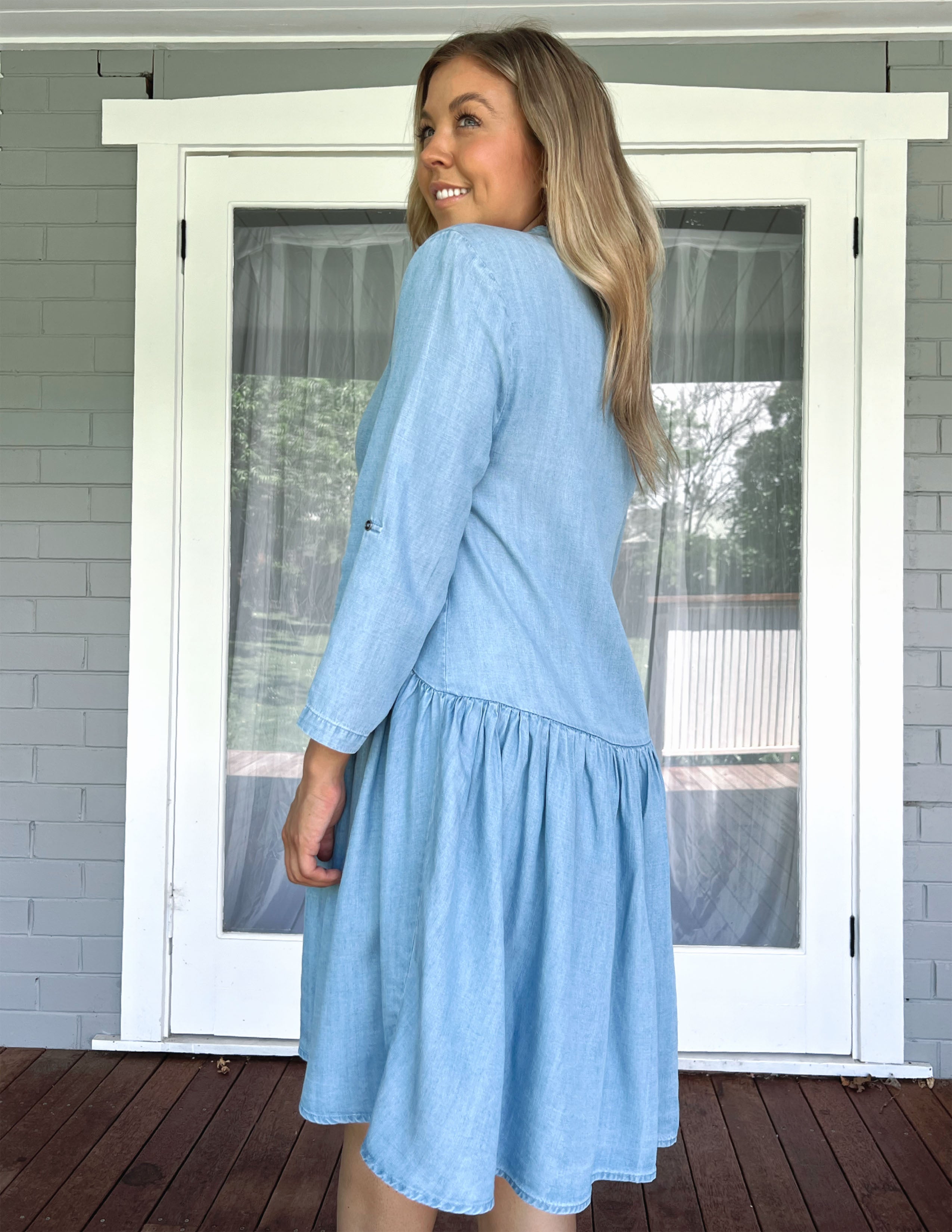 Willow Shirt Dress - Blue Wash