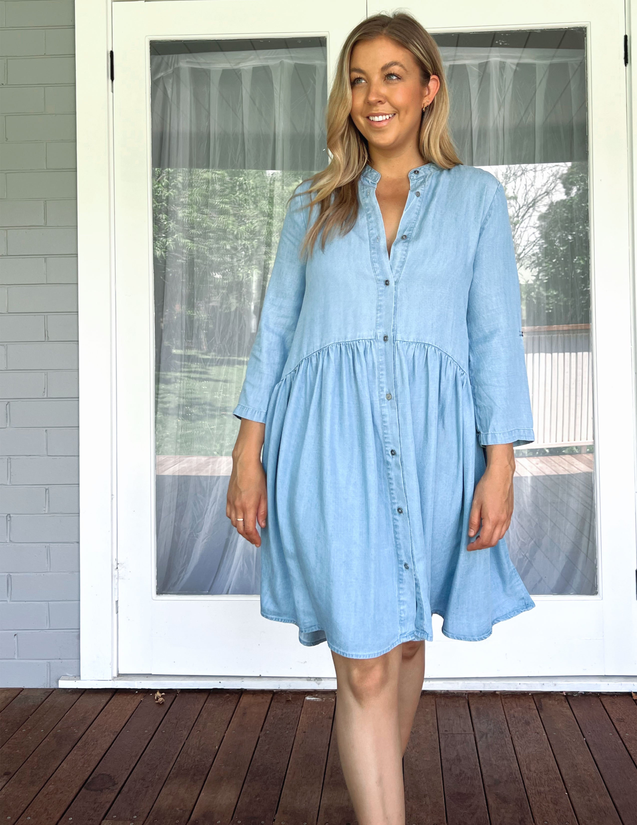 Willow Shirt Dress - Blue Wash