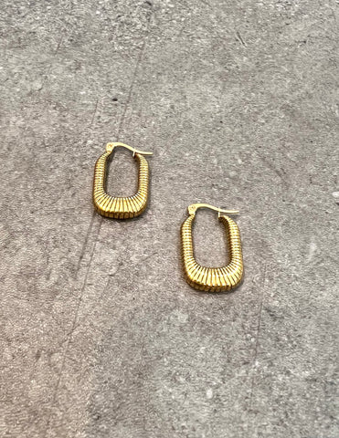 Swirl Coil Gold Plated Earring