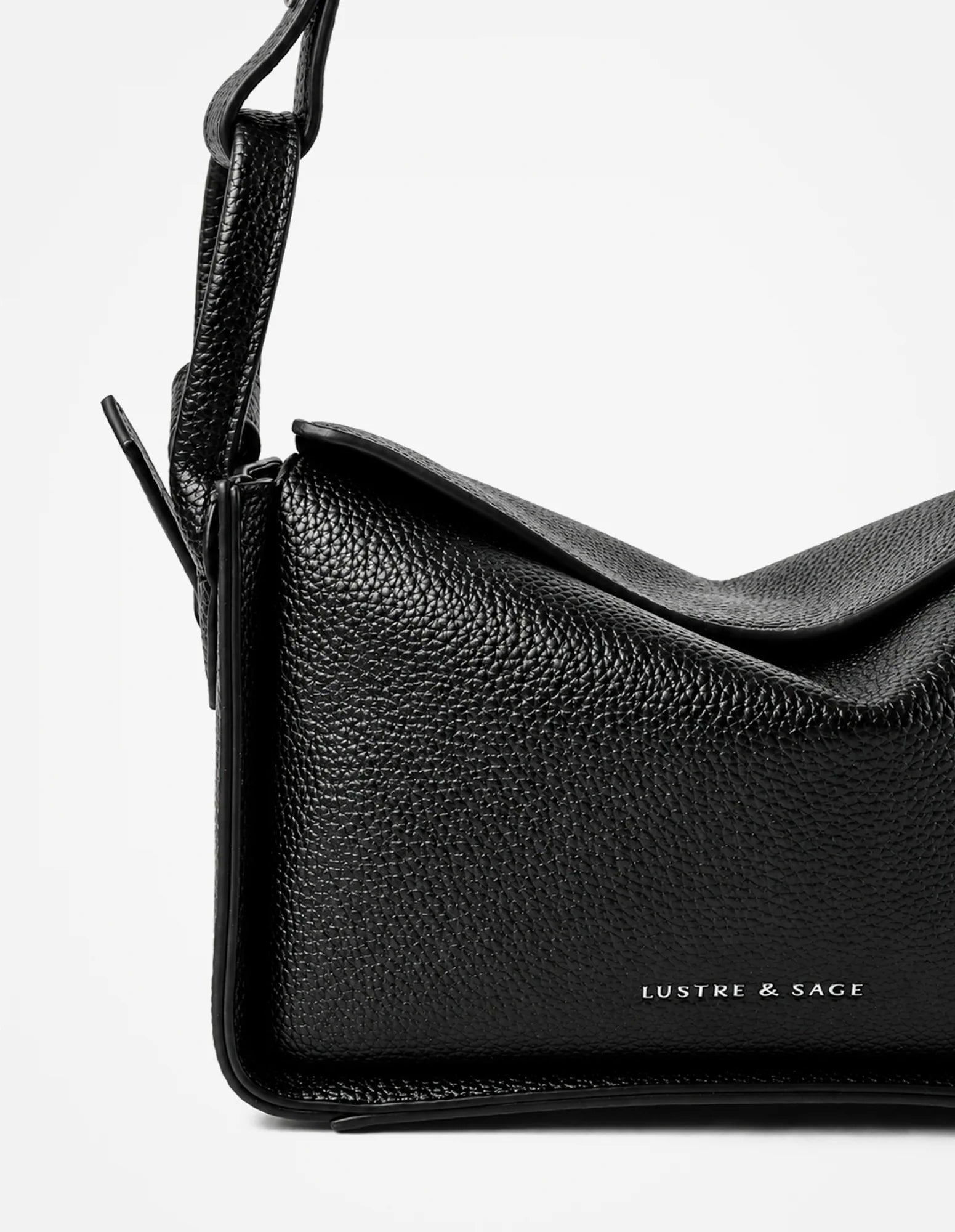 Jesselle Curve Shoulder Bag - Black