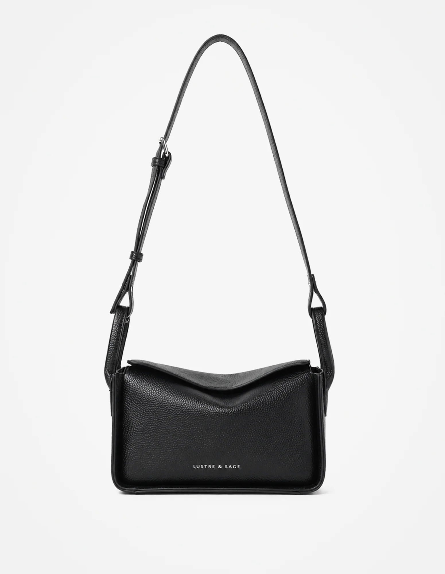 Jesselle Curve Shoulder Bag - Black