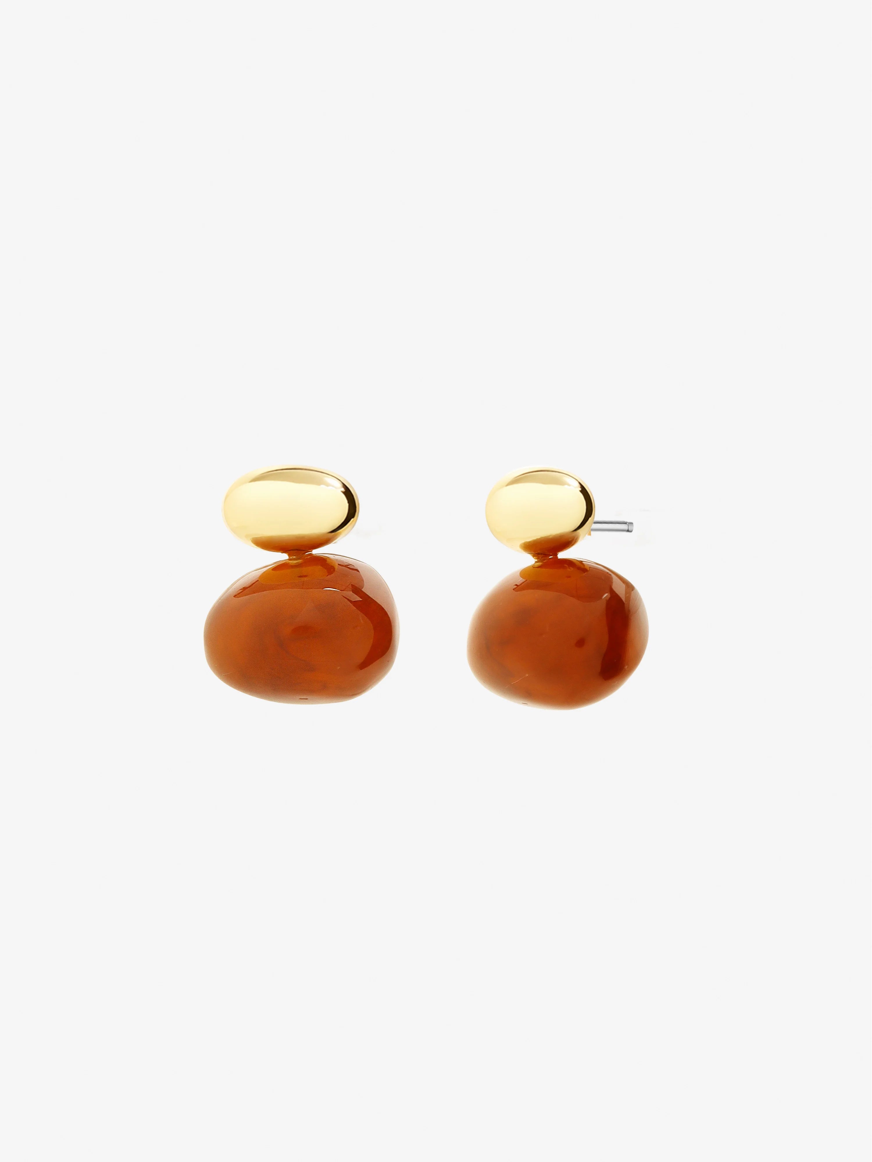 Bauble Resin Earring - Brown