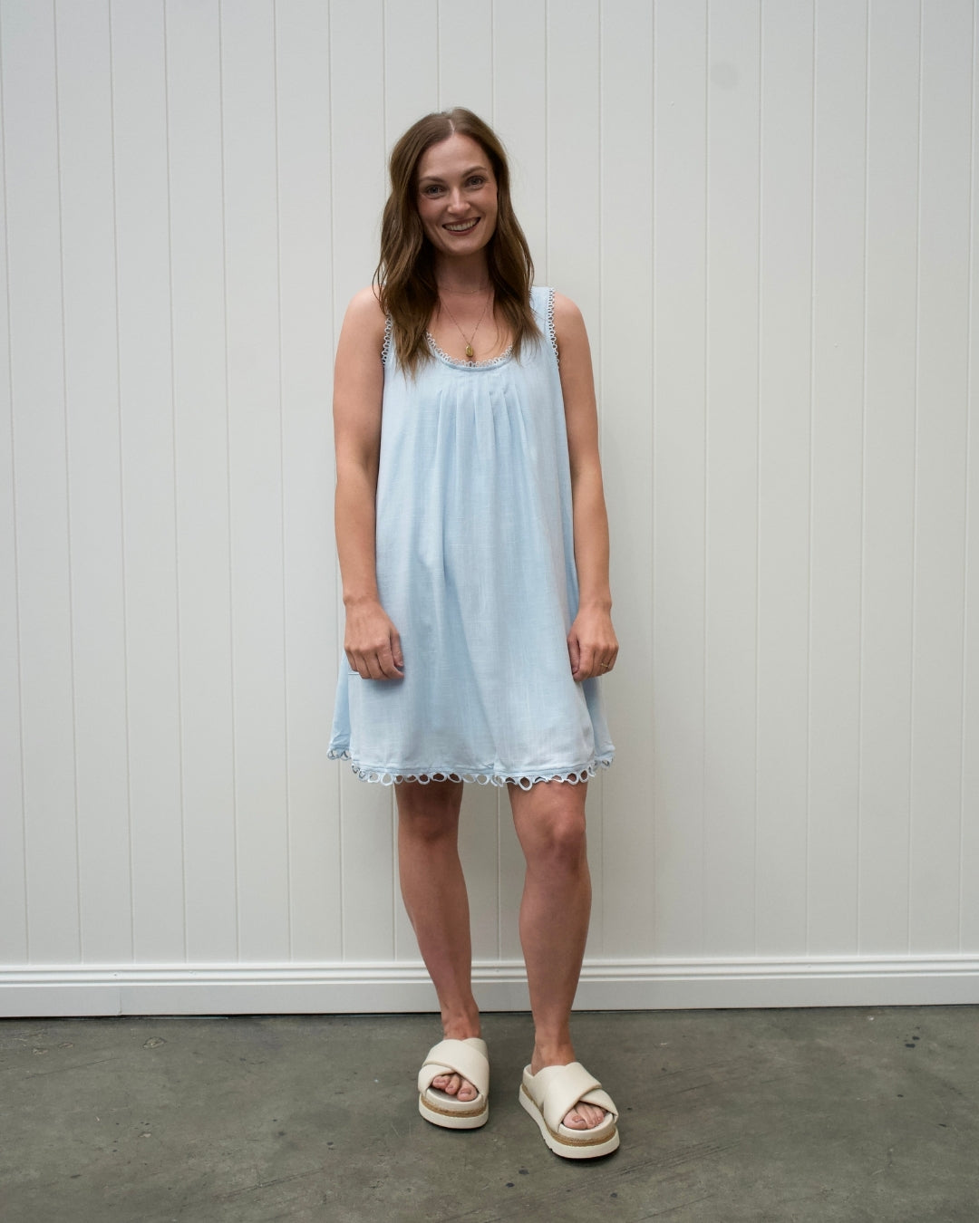 Isla Mini Dress - Powder Blue