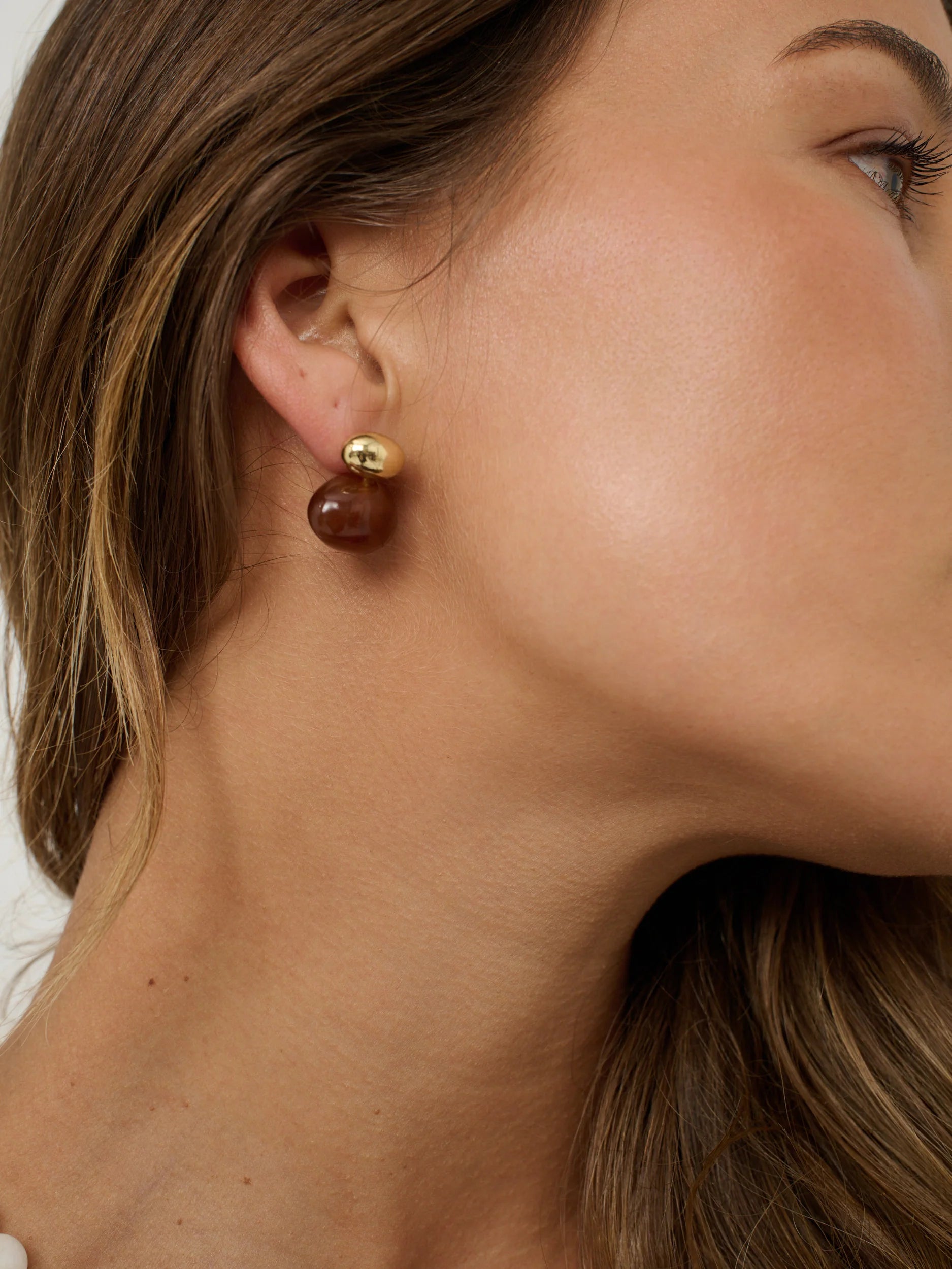 Bauble Resin Earring - Brown