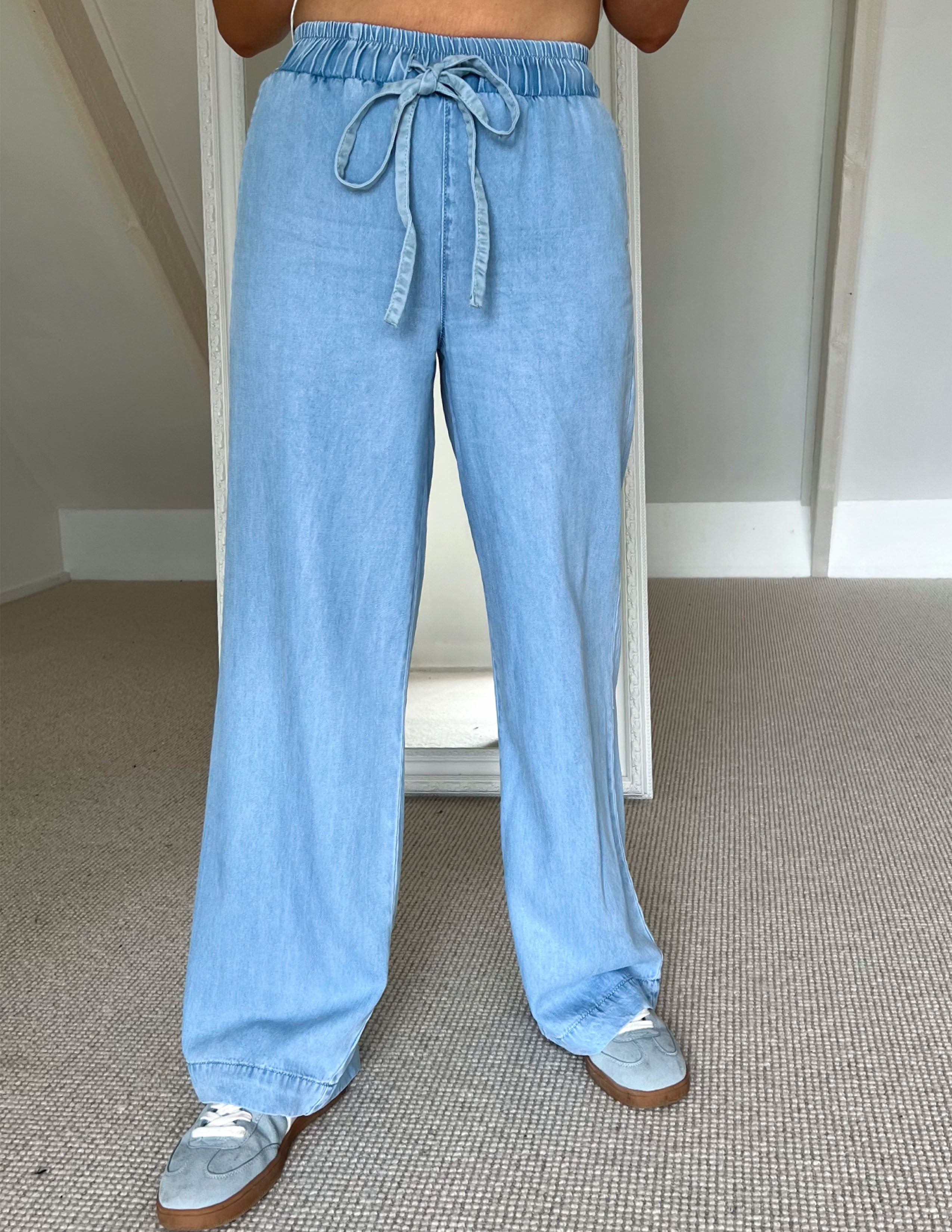 Carter Chambray Wide Leg Pant