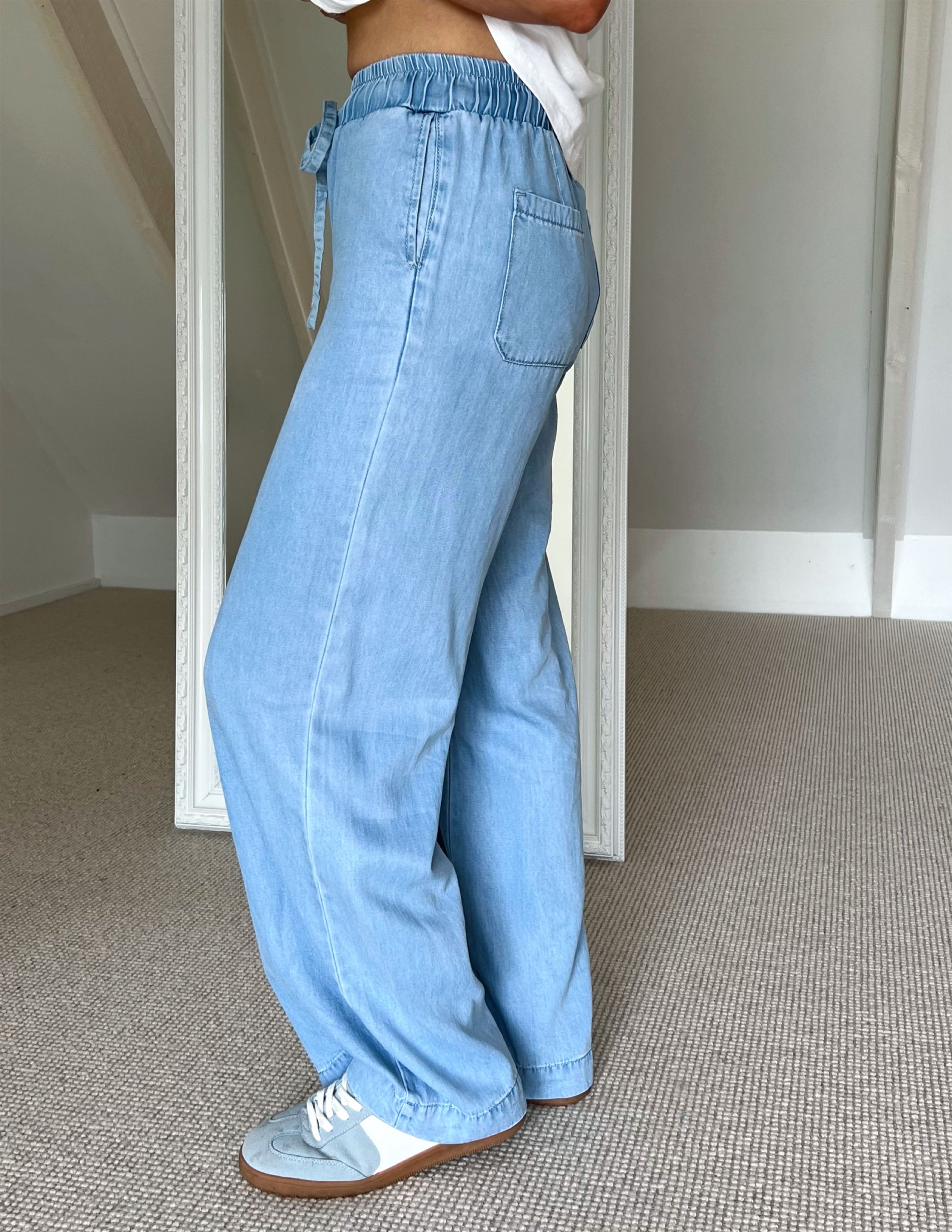 Carter Chambray Wide Leg Pant