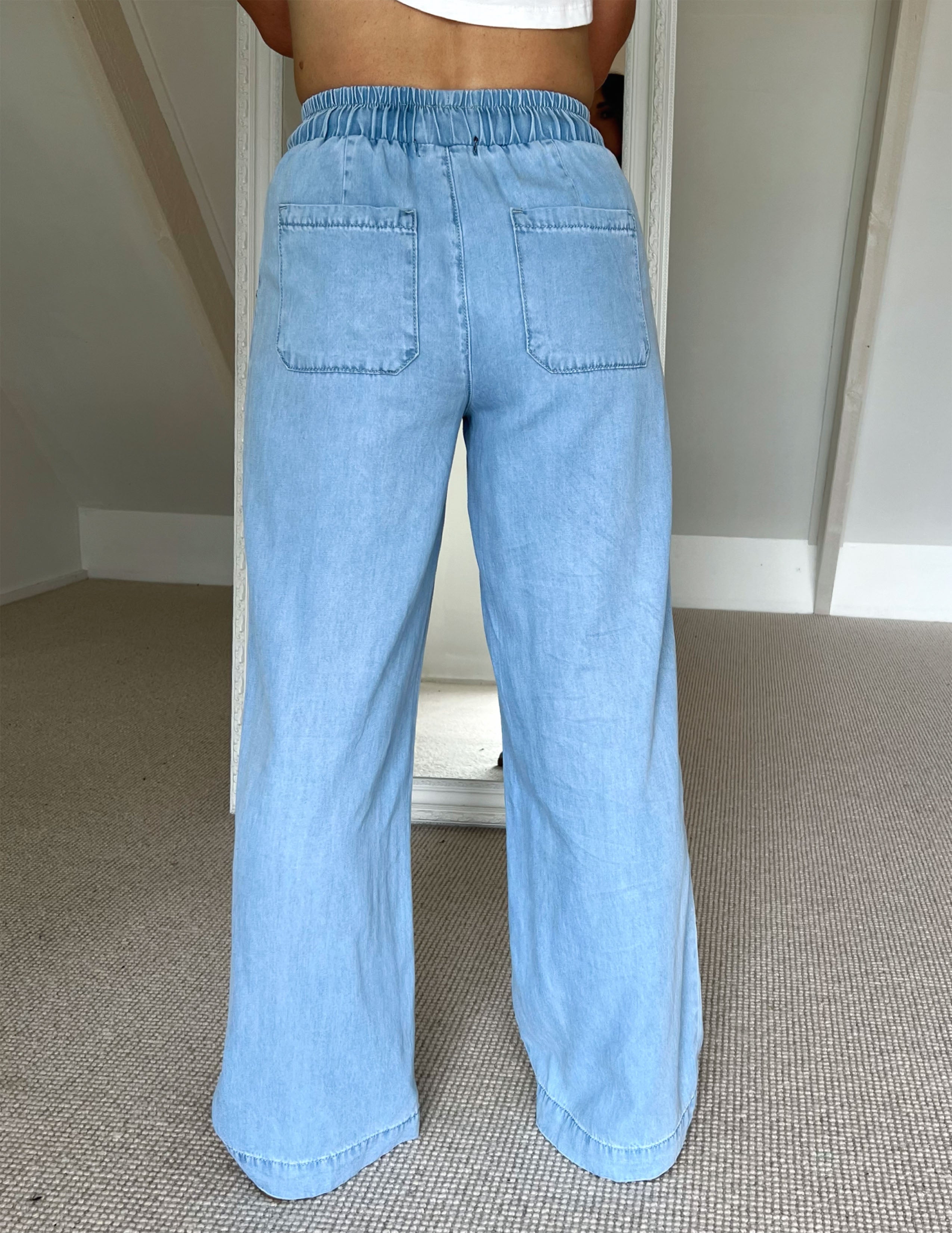 Carter Chambray Wide Leg Pant