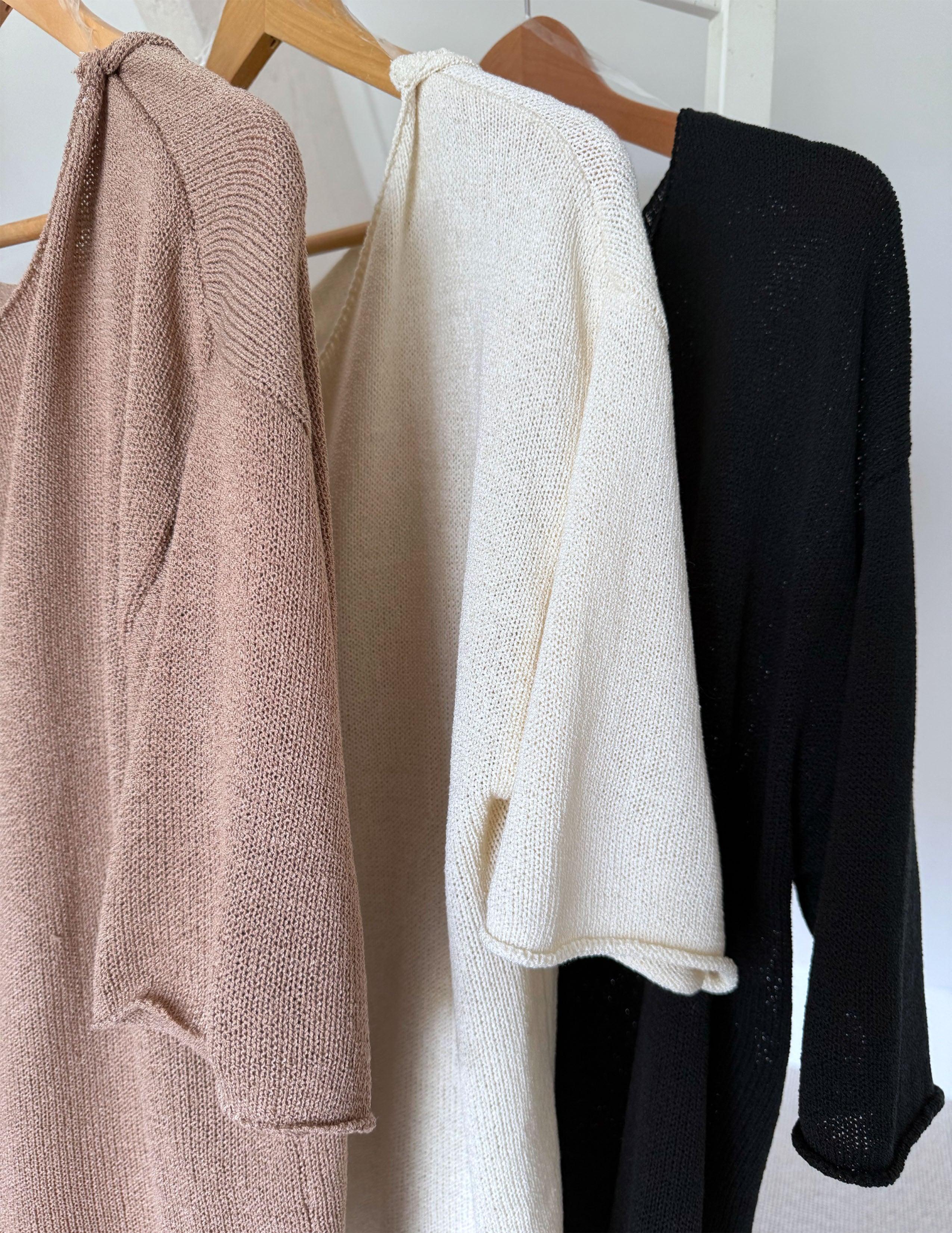 Charlie Knit Tee - Cream