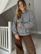 Billie Knit - White/Choc