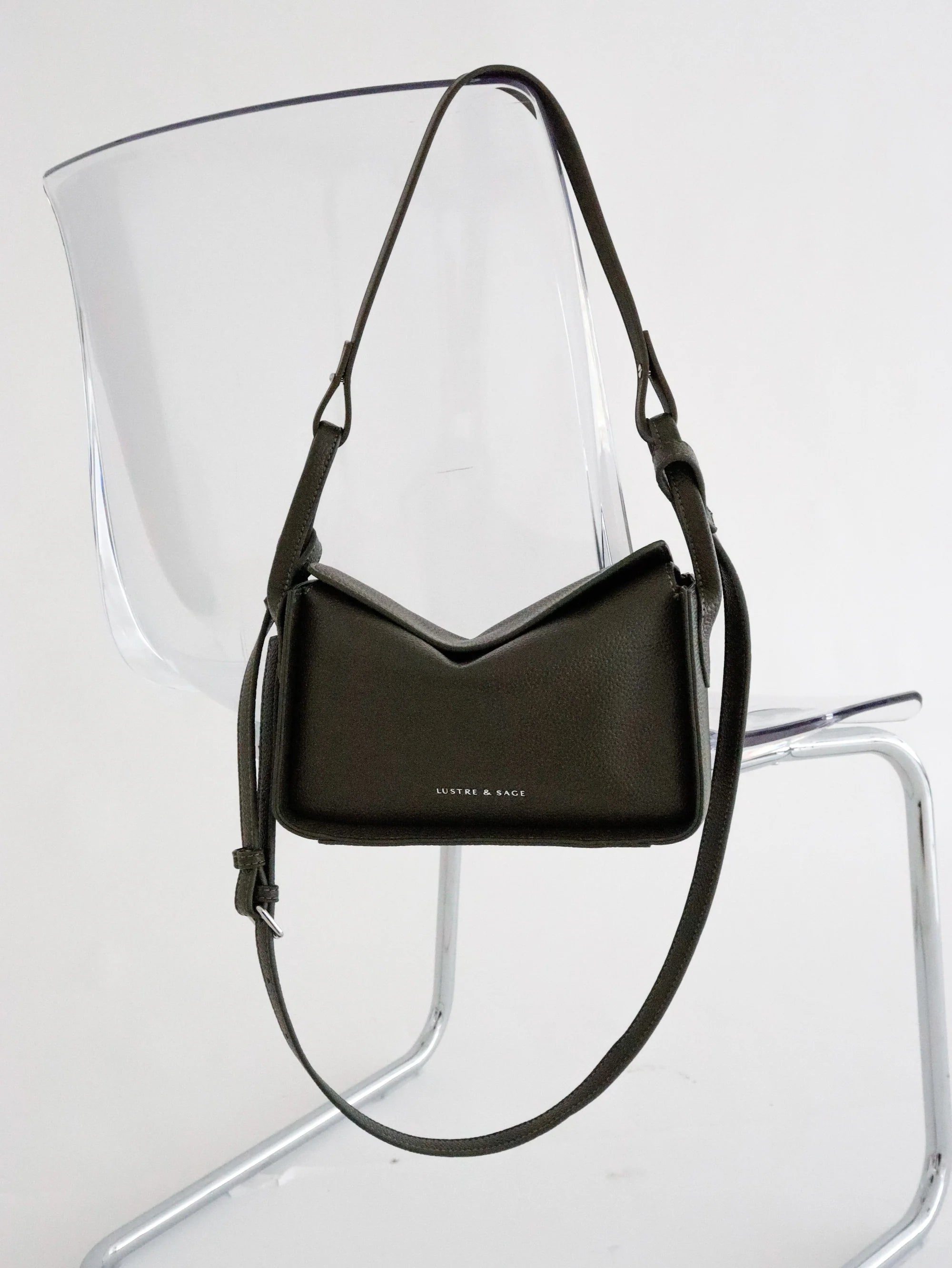 Jesselle Curve Shoulder Bag - Olive