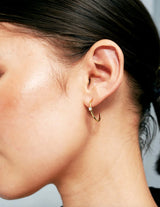 Minimal Diamante Gold Plated Earrings