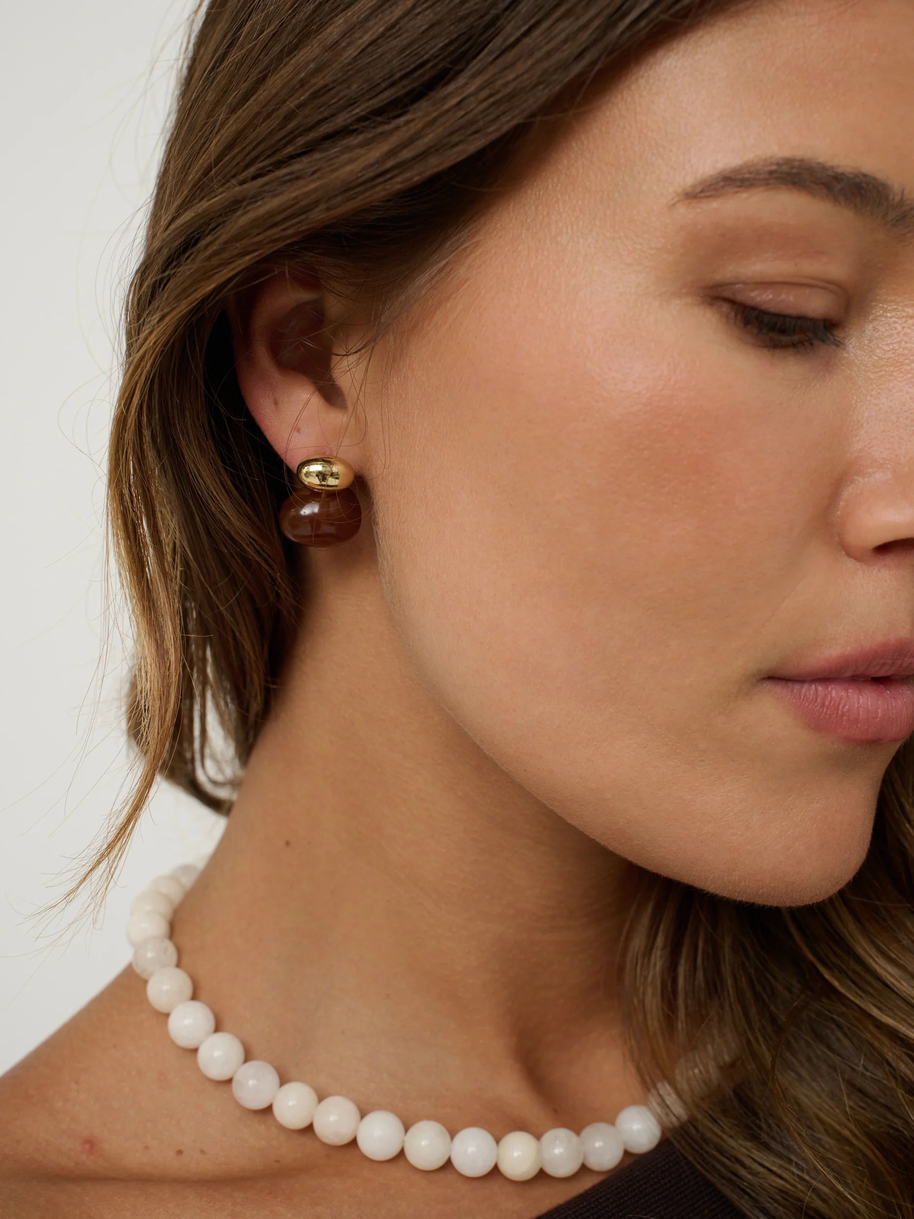 Bauble Resin Earring - Brown
